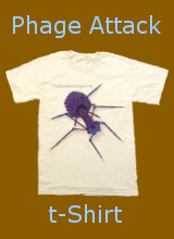 Phage attack t-shirt, with a twist! (with twist courtesy of my daughter)